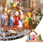 7FT Inflatable Nativity Scene for Christmas Yard Decor