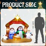 5ft Christmas Inflatable Nativity Scene for Outdoors
