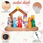 7FT Inflatable Nativity Scene for Christmas Yard Decor