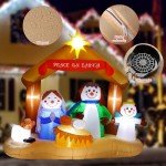 5ft Christmas Inflatable Nativity Scene for Outdoors