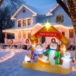 5ft Christmas Inflatable Nativity Scene for Outdoors