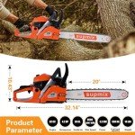 62cc Gas Chainsaw with 20 Inch Bar