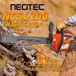 NEOTEC 20 Inch 62CC Gas Chainsaw for Wood Cutting