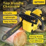 QZTODO 12-Inch Gas-Powered Lightweight Chainsaw