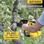 QZTODO 12-Inch Gas-Powered Lightweight Chainsaw