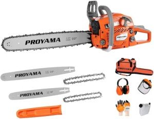 Gas Powered Chainsaw for Tree Cutting - 22 Inch