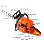 20" Gas-Powered Chainsaw for Cutting Wood Trees