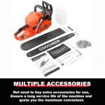 COOCHEER 62CC 20-Inch Gas Chainsaw for Wood Cutting
