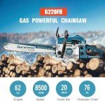 62cc Gas Chainsaw with 20-Inch Bar and Tool Kit