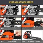 COOCHEER 62CC 20-Inch Gas Chainsaw for Wood Cutting