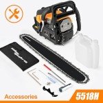 20" Gas Chainsaw with 62CC 3.4HP Engine