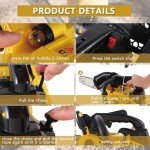 Lightweight 12-Inch Gas Chainsaw for Wood Cutting