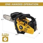Lightweight 12-Inch Gas Chainsaw for Wood Cutting