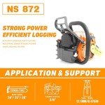 NEOTEC NS872 24" Gas Chainsaw 72cc 4.9HP