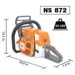 NEOTEC NS872 24" Gas Chainsaw 72cc 4.9HP