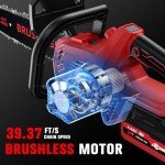 Decerk 12-Inch Cordless Electric Chainsaw with 21V Battery