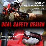 Decerk 12-Inch Cordless Electric Chainsaw with 21V Battery