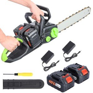 Brushless 16-Inch Cordless Electric Chainsaw with Battery