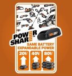 Worx 20V Cordless 10" Chainsaw with Auto-Tension