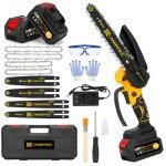 CANBRAKE Mini Cordless Chainsaw with 2 Batteries