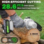 Portable Cordless Mini Chainsaw with 2 Batteries