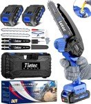 Tietoc 6-Inch Cordless Mini Chainsaw with Batteries