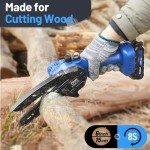 Tietoc 6-Inch Cordless Mini Chainsaw with Batteries
