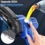 Tietoc 6-Inch Cordless Mini Chainsaw with Batteries