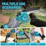 6-Inch Cordless Mini Chainsaw with 2 Batteries