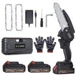 O-CONN Cordless Mini Chainsaw with Batteries and Chains