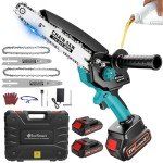 Cordless Mini Chainsaw Set with Rechargeable Batteries
