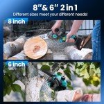Cordless Mini Chainsaw Set with Rechargeable Batteries