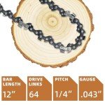 12-Inch Chainsaw Chain Replacement – 4 Pack