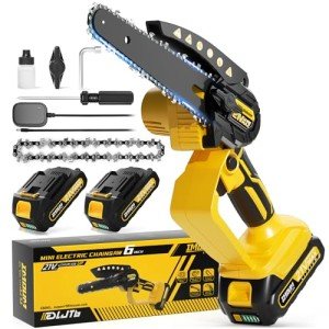 Cordless Mini Chainsaw with 2 Batteries - Portable