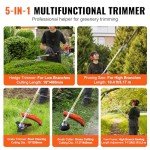VEVOR 5-in-1 Gas Powered Hedge Trimmer & More