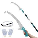 Extendable Tree Trimmer with Saw and Safety Gear