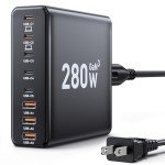 280W 8-Port USB C Charger for Laptops & Phones