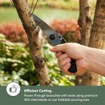 Folding Pruning Saw with Spare Blades and Grip