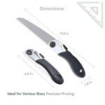 Folding Pruning Saw with Spare Blades and Grip