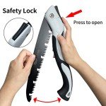 Sutekus 10 Inch Folding Hand Saw for Outdoor Use