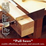 SUIZAN 9.5 Inch Japanese Ryoba Pull Saw
