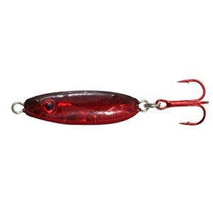 Northland Buck-Shot Ice Fishing Rattle Spoon - Super-Glo Red