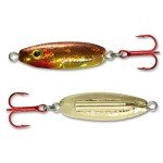 Northland Buck-Shot Ice Fishing Rattle Spoon - Super-Glo Red