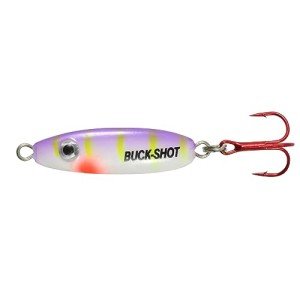 UV Buck-Shot Ice Fishing Spoon - Purple Tiger