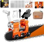 Chainsaw Sharpener Tool Kit with 10 Burrs