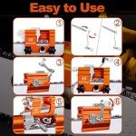 Chainsaw Sharpener Tool Kit with 10 Burrs