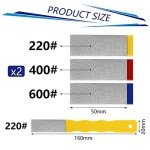 6-Piece Color Coded Diamond Sharpening Stone Set