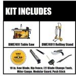 10-Inch Corded Job Site Table Saw with Stand