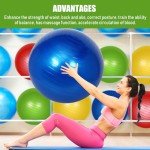 Anti-Slip Yoga & Fitness Ball Set, 65 cm