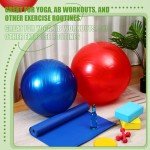 Anti-Slip Yoga & Fitness Ball Set, 65 cm